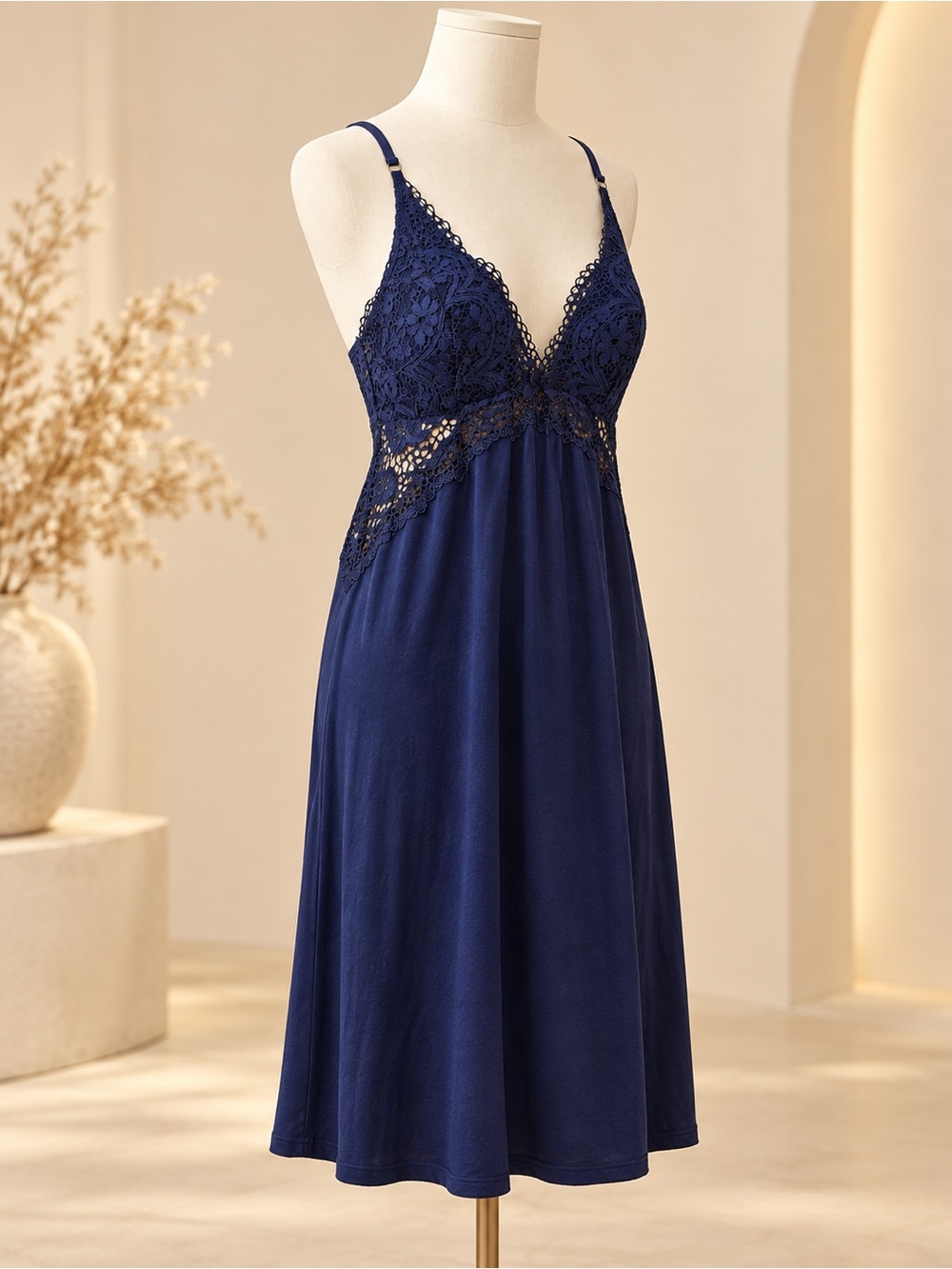Victoria’s Secret Navy Lace Nightgown, Size Small